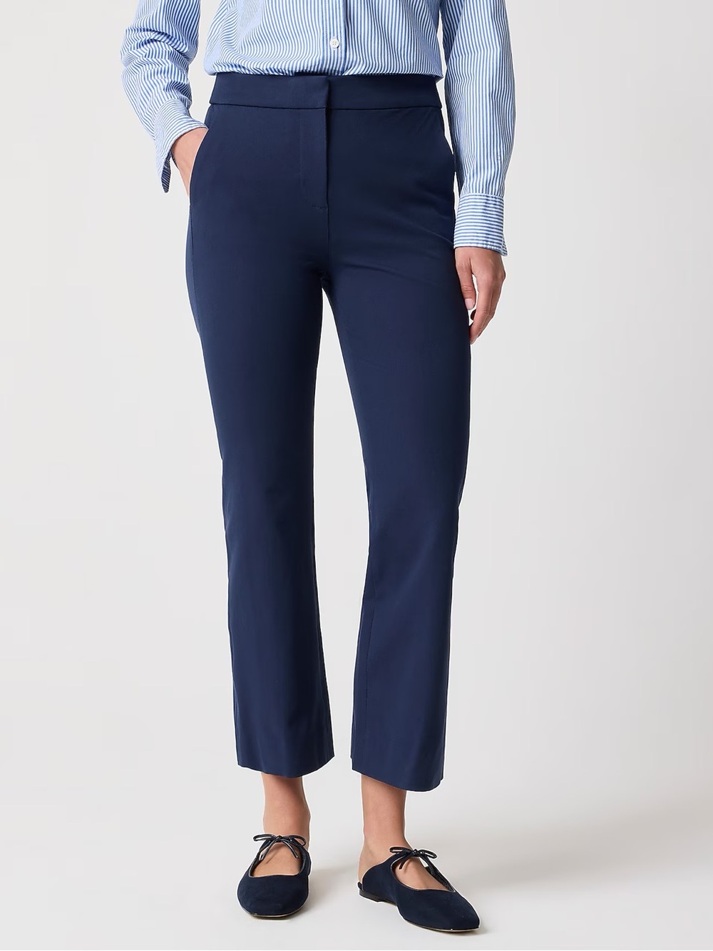 J.Crew Kelsey Flare Pant Size 4 NWT Blue Cropped Work Pant